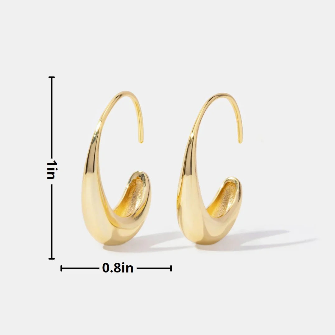 Layla - Drop Hoop Earrings