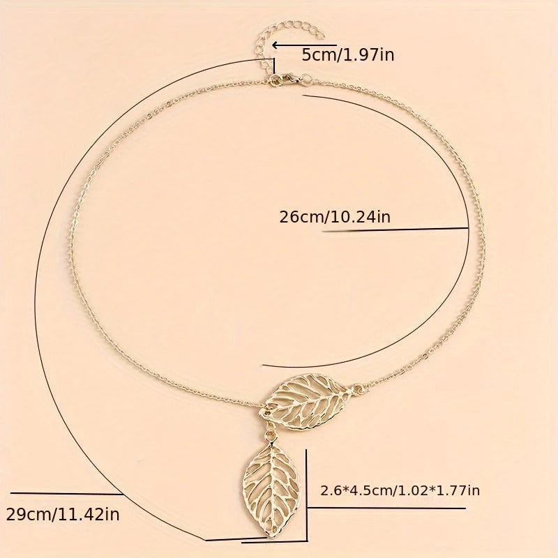 Women’s Circle Pendant Necklace - Minimalist Y-Shaped Drop Chain