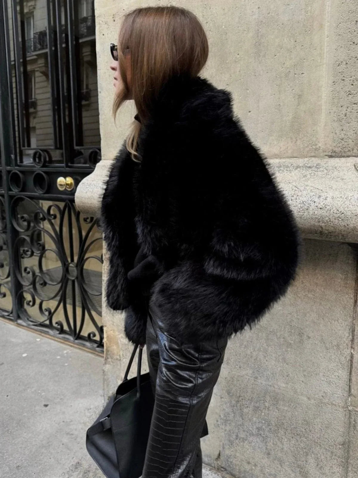 Women’s Oversized Faux‑Fur Jacket
