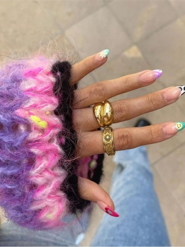 Mirabelle - Colorful Chunky Knit Cardigan