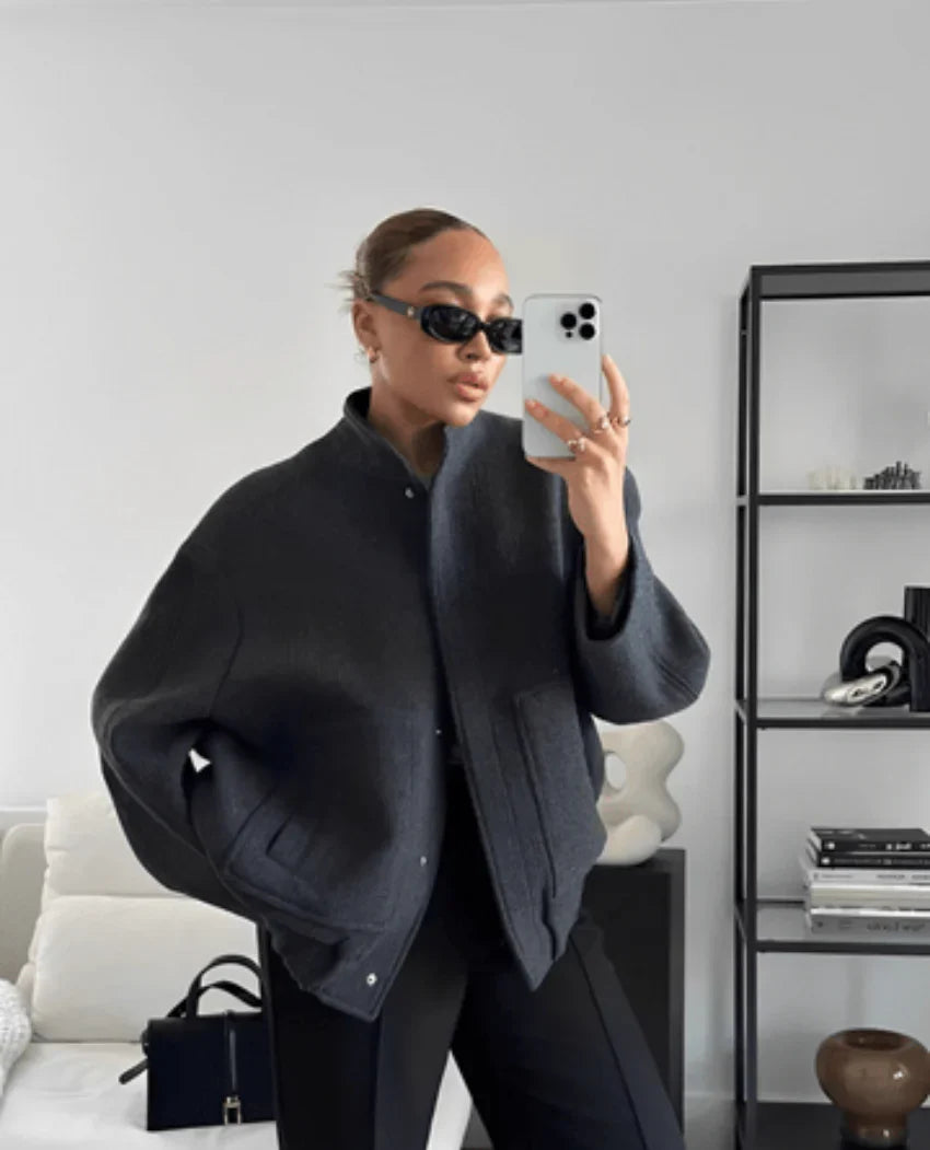 Women’s Wool-Blend Oversized Jacket