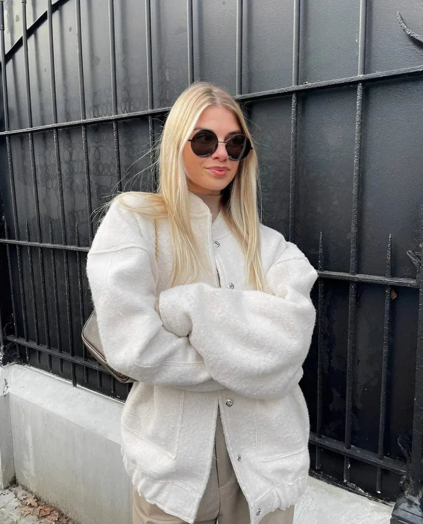 Women’s Wool-Blend Oversized Jacket