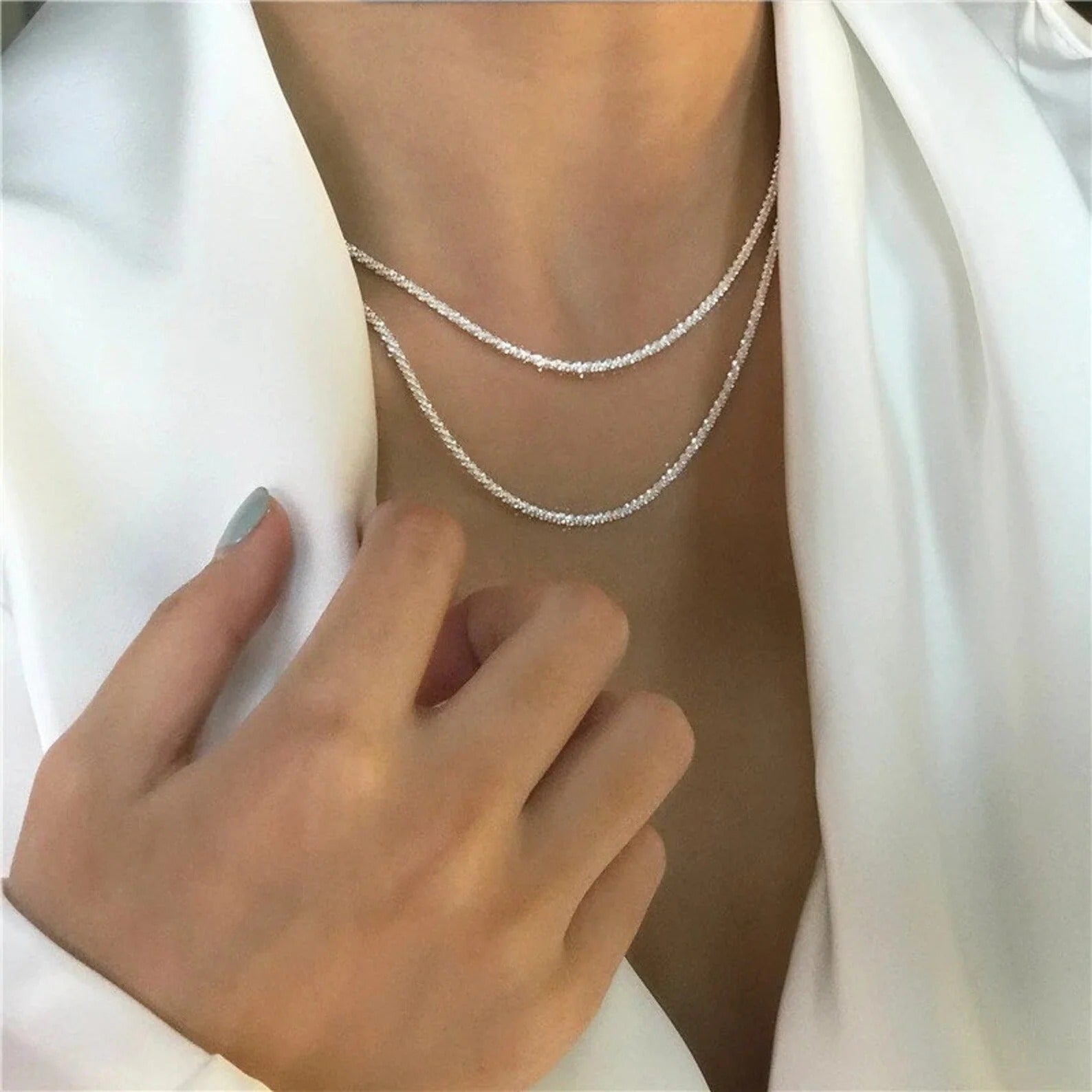 Women’s Double Layer Necklace - Minimalist Elegant Chain